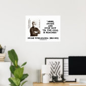 Poster Swami Vivekananda se lever Éveillé Pas Jusqu'À L'O (Bureau à domicile)