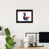 POSTER SWAN - ART ABSTRAIT CONTEMPORAIN - DA0501AC (Bureau à domicile)