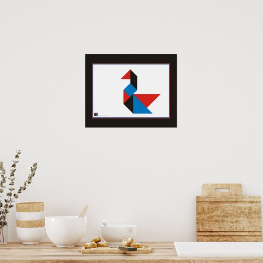 POSTER SWAN - ART ABSTRAIT CONTEMPORAIN - DA0501AC (Cuisine)