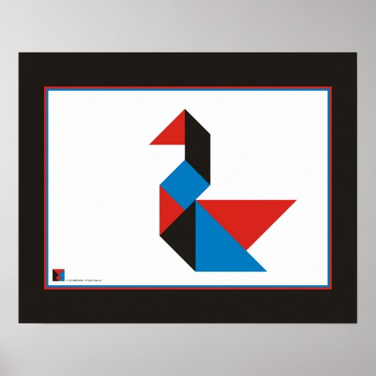 POSTER SWAN - ART ABSTRAIT CONTEMPORAIN - DA0501AC (Devant)