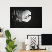 Poster Swan Swimming (Thuiskantoor)