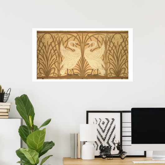 Poster Swan wallpaper design (Bureau à domicile)