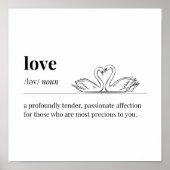 Poster Swans de définition d'amour (Devant)