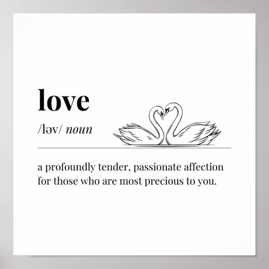 Poster Swans de définition d'amour (Devant)