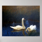 Poster Swans in Reeds (1907) (Devant)