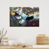 Poster Swans Natation (Cuisine)