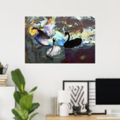 Poster Swans Natation (Bureau à domicile)