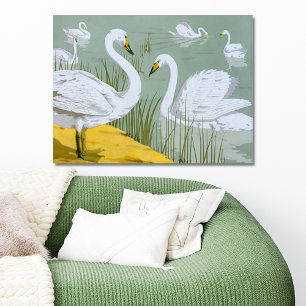 Poster Swans par Verneuil