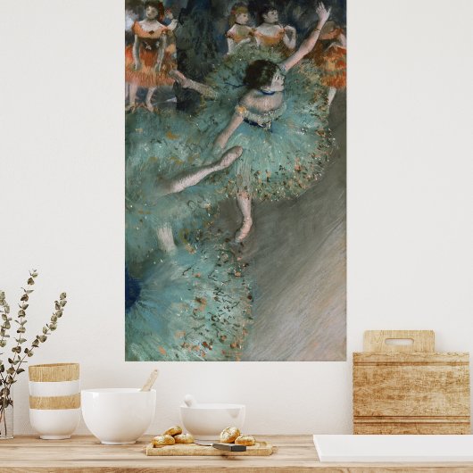 Poster Swaying Dancer, Danseuse en vert par Edgar Degas (Cuisine)