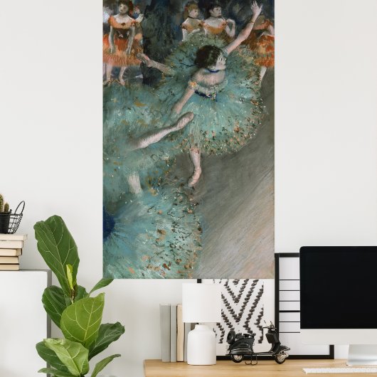 Poster Swaying Dancer, Danseuse en vert par Edgar Degas (Bureau à domicile)