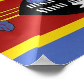 Poster Swaziland - Drapeau d'agitation - (Coin)