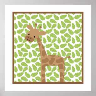 Poster Sweari Safari Petite Giraffe Nursery Wall Art