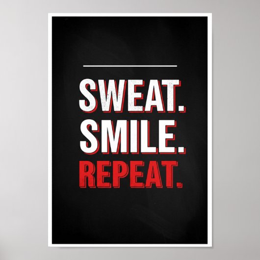 Poster Sweat Smile Repeat Typography Print (Devant)