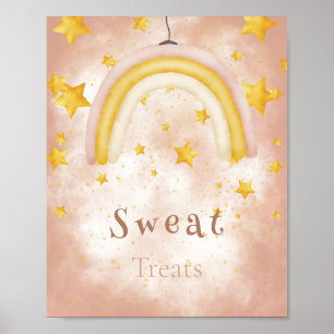 Poster Sweat Traitements Boho arc-en-ciel étoiles de la p