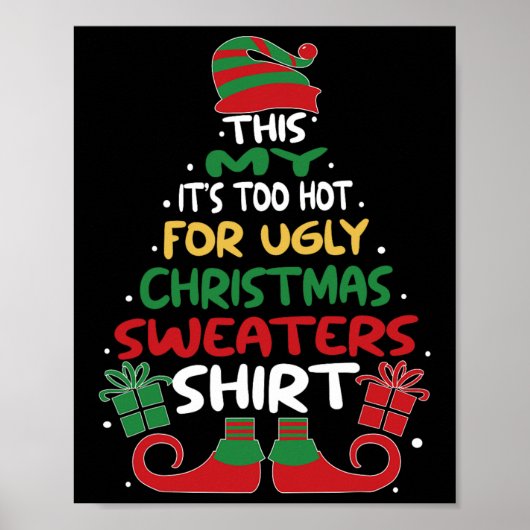 Poster Sweaters de Noël moches pas chers Drôle Noël Homme (Devant)