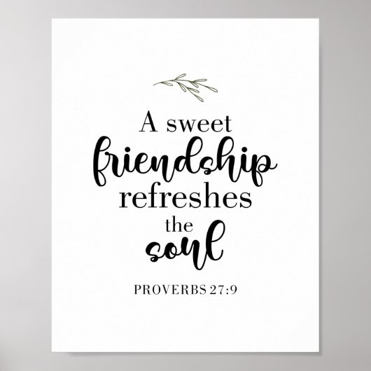 Poster Sweendship Bible Verse Citation Lettrée à la main (Devant)