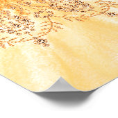 Poster Sweet 16 or blanc robe florales fête bienvenue (Coin)