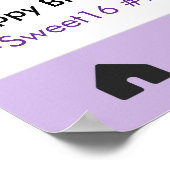 Poster Sweet 16 Quinceanera Party Prop Photo Booth Frame (Coin)