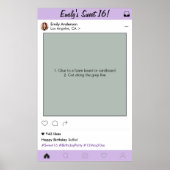 Poster Sweet 16 Quinceanera Party Prop Photo Booth Frame (Devant)