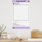 Poster Sweet 16 Quinceanera Party Prop Photo Booth Frame (Cuisine)
