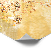 Poster Sweet 16 robe or rose fête bienvenue (Coin)