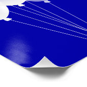 Poster Sweet 16 royal bleu blanc ballon fête (Coin)