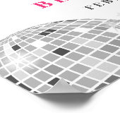 Poster Sweet 16 Silver Retro Disco PINK Parties scintilla (Coin)