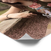 Poster Sweet 16 Welcome Faux Parties scintillant rose Pho (Coin)