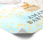 Poster Sweet Animaux Hot Air Balloon Welcome Douche (Coin)