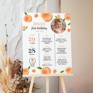 Poster Sweet As A Peach 1er Anniversaire