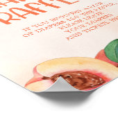 Poster Sweet as a Peach Baby Shower Diaper Raffle Sign (Coin)