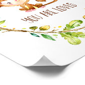 Poster Sweet Brown Watercolor Monkey You Are Loved (Coin)