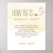 Poster Sweet Bumble Bee How Big Is Maman's Belly Sign (Devant)