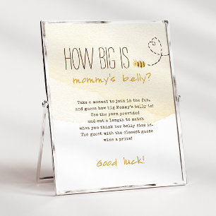 Poster Sweet Bumble Bee How Big Is Maman's Belly Sign