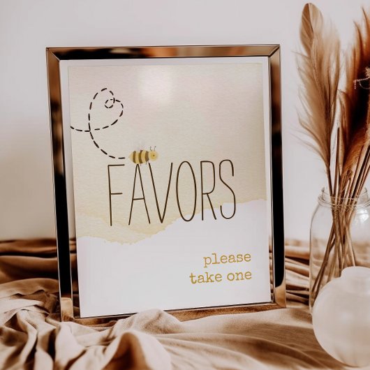 Poster Sweet Bumblebee Mama À Être Baby shower Faveurs