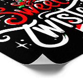 Poster Sweet But Twisted Funny Christmas Candy Cane Xmas (Coin)