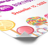 Poster Sweet Candy Land Anniversaire Crème glacée Donut B (Coin)