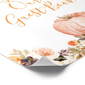 Poster Sweet Citrouille Rustic Floral S'il vous plaît sig (Coin)