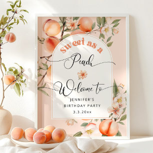 Poster Sweet comme un anniversaire de pêche bienvenue