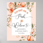 Poster Sweet comme un anniversaire de pêche bienvenue (Devant)