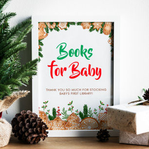 Poster Sweet Cookie Baby's First Library Baby shower