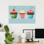 Poster Sweet Cupcake (Bureau à domicile)