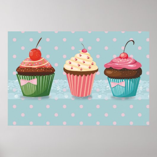 Poster Sweet Cupcake (Devant)
