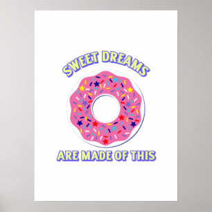 Poster Sweet donut rêve drôle