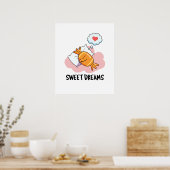 Poster Sweet Dreams Funny Candy Pun (Cuisine)