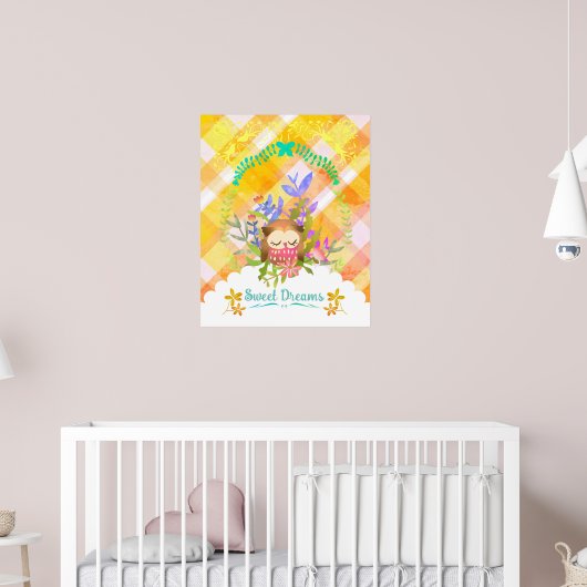 Poster Sweet Dreams Owl. (Pépinière 2)