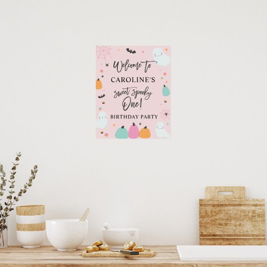 Poster Sweet Éffrayant Une 1ère fête d'anniversaire Affic (Cuisine)