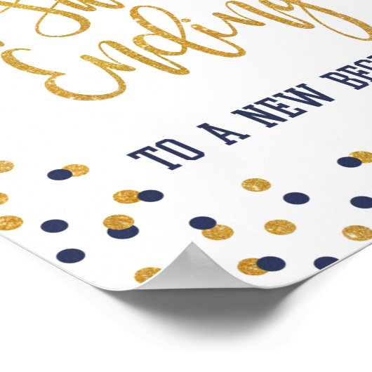 Poster Sweet Ending to a New Beginning Graduation Sign (Coin)