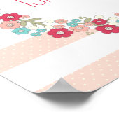 Poster Sweet Floral Nom de fille Mur personnalisé (Coin)