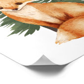 Poster Sweet Forest Fox Woodland Nursery Décor (Coin)